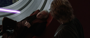 Skywalker saw only a helpless Chancellor cowering before Windu and Sidious claimed the Jedi were in rebellion.