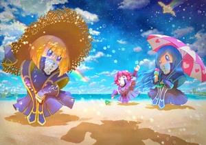 The Three Mage Sisters' (and Hyness') Celebration Picture, "Let Them Know We're Happy"