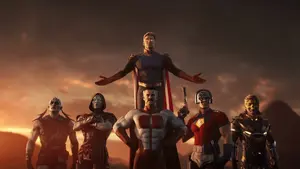 Omni-Man with Homelander and Peacemaker in Mortal Kombat 1.