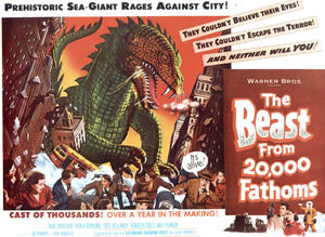 The poster for The Beast from 20,000 Fathoms.