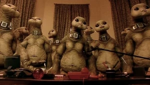 The Pasameer-Day Slitheen family in 10 Downing Street