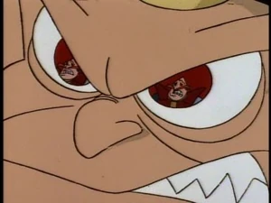 7992-001-358-1.jpg (19 KB) Naugus glaring angrily at Robotnik for trapping him in the Void.