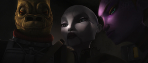 Needing money to get by anyway, Ventress agrees to participate in their job.