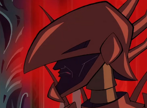 Lord Darkar's evil stare.
