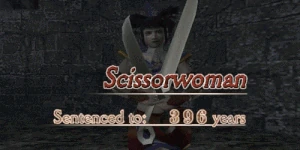 JemBoss.gif (647 KB) Scissorwoman in the torture chamber.