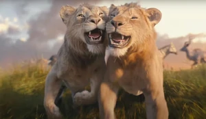Adolescent Taka and Mufasa bonding