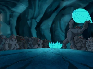 Mogorb destroying his crystal in anger