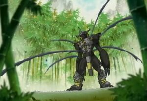 BlackWarGreymon after he was overpowered and defeated.