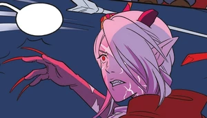 Ethari almost shoots Kim'dael.png (267 KB) Kim'dael almost getting shot by an arrow from Ethari.