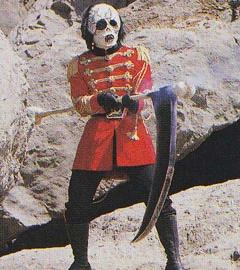 Major Skull wielding his scythe.