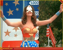 Fausta Grables disguised as Wonder Woman.