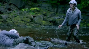 Meena attempts to kill Victoria Sugden in a lake.