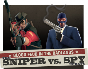 The Sniper vs Spy update poster.