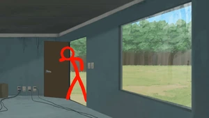 The Dark Lord opens the shack, angered.