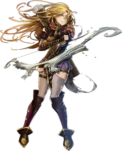 Clarisse's injured portrait in Fire Emblem Heroes.