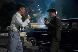 Cohen and O'Mara have a fistfight.