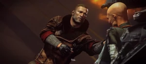 DeathsheadStab.png (376 KB) Deathshead about to be stabbed by Blazkowicz.