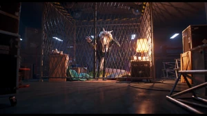 Jimmy calling Jerry, while being trapped in a cage.