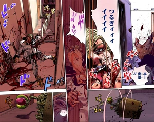 Jobin Higashikata wounding 3.jpg (351 KB) Jobin collapsing from the blood loss caused by his wound.