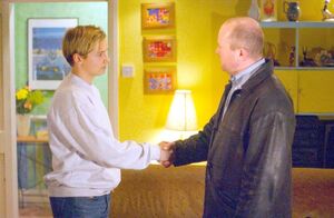 Phil makes amends with Jamie after the pair fall out with each other.