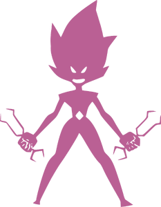 Pink Diamond's Silhouette from garnets flashback from the Episode, "Gemcation"