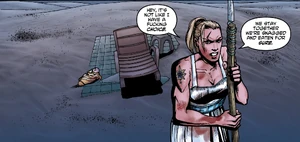 Steve abandoning her own newborn baby to try and survive.