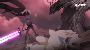 Toross knocking Adamai down with a single blow.