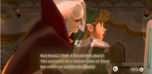 Ghirahim expressing his joy after discovering a second Gate of Time