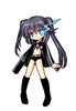 Okuu as Black★Rock Shooter (B★RS) from Touhou Pocket Wars 2nd