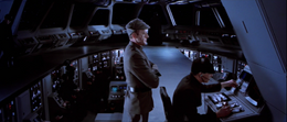 Vader aboard the Executor looks out the viewport.