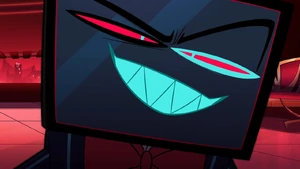 ”Did he hit you?” Vox sadistically taunting Angel Dust about his past, the possible reason why he killed his dad.