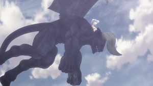 Griffith riding on Zodd.