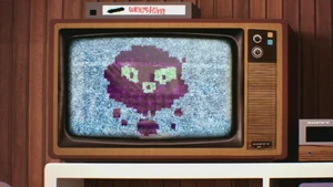 Virus appearing on the TV.