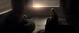The next day, at the Jedi Temple, he sought Yoda's counsel concerning these dreams.