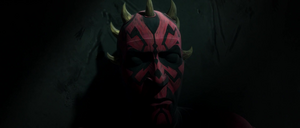 Darth Maul asleep before arising reborn.