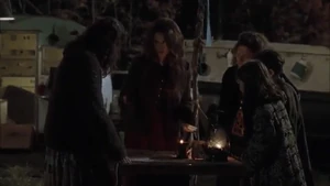 Gina playing card games.