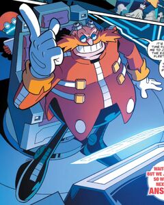 Neo Metal Sonic disguised as Dr. Eggman.