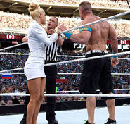 Wrestlemania 31: Trying to distract John Cena...