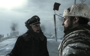 Dragovich and Steiner conversing.