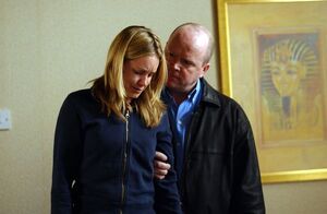 Phil confronts Sam after finding out that she slept with Steve just days before he died (2002).