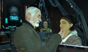 Breen mocks and threatens Alyx Vance.