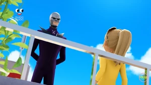 Hawk Moth meeting with Chloé Bourgeois.