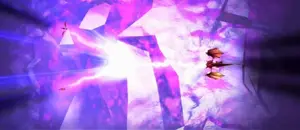 Malefor's beam clashing with Spyro's and Cynder's.