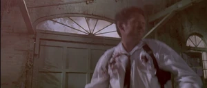 Mr. Blonde shot dead by Mr. Orange.