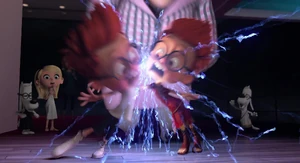 Ms. Grunion accidentally merging Sherman's cosmic doubles in the same timeline, causing a cosmic rip in the space-time continuum as a result.