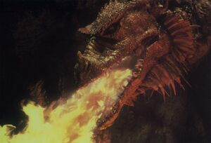 Vermithrax breathing fire