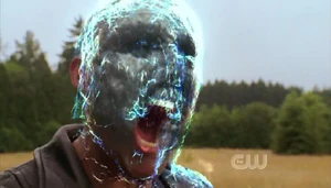 Zod's spirit separating from Lex's body.