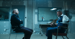 Klaue is interrogated by Everett Ross.