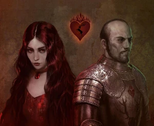 Stannis and Melisandre as they are described in the novels.