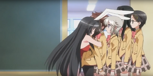 Chizuru hugging